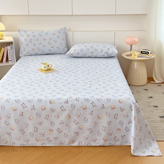 91家纺网 家纺一手货源 找家纺 （总）（有买家秀）2025夏季新款缎条原棉老粗布三件套加厚加密透气舒适粗布床单凉席