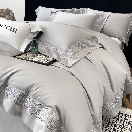 91家纺网 家纺一手货源 找家纺 （总）星蕴家纺 2025新款100支双股长绒棉全棉纯棉刺绣四件套-柏林系列