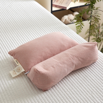 91家纺网 家纺一手货源 找家纺 （总）2025新款 A类全棉三角方格组合荞麦枕头 草本清香荞麦腰枕荞麦枕枕头枕芯