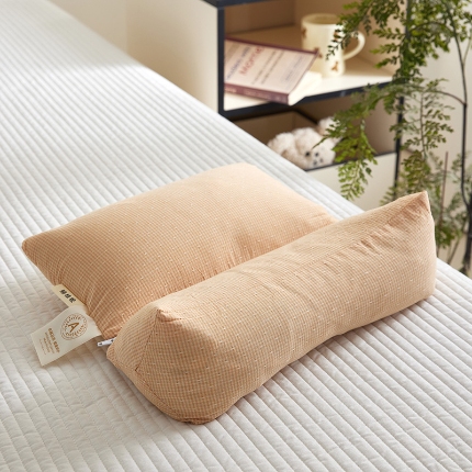 91家纺网 家纺一手货源 找家纺 （总）2025新款 A类全棉三角方格组合荞麦枕头 草本清香荞麦腰枕荞麦枕枕头枕芯