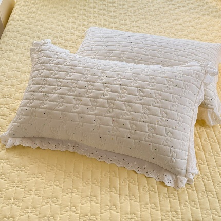 91家纺网 家纺一手货源 找家纺 （总）2025春夏新款复古印花小碎花针织棉双层纱夹棉枕套