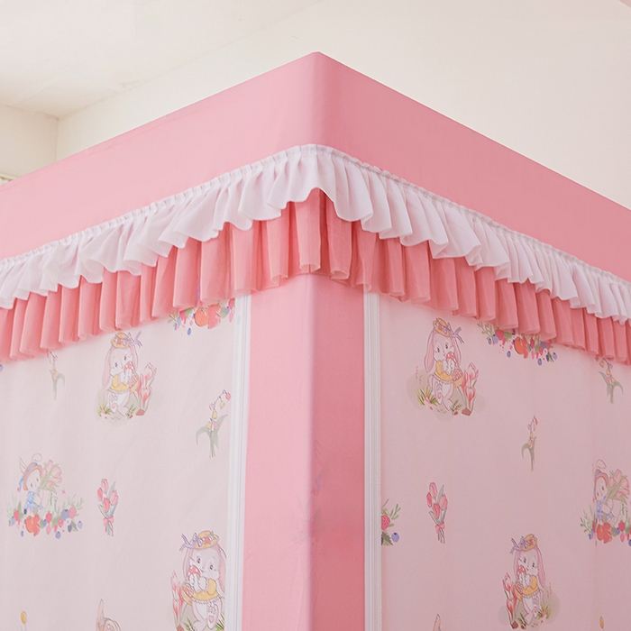 91家纺网 家纺一手货源 找家纺 （总）迪凡保罗蚊帐 2025春夏新款花边款专版印花遮光帘坐床蚊帐