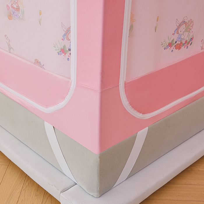 91家纺网 家纺一手货源 找家纺 （总）迪凡保罗蚊帐 2025春夏新款花边款专版印花遮光帘坐床蚊帐