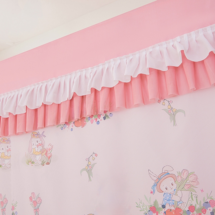 91家纺网 家纺一手货源 找家纺 （总）迪凡保罗蚊帐 2025春夏新款花边款专版印花遮光帘坐床蚊帐