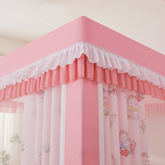 91家纺网 家纺一手货源 找家纺 （总）迪凡保罗蚊帐 2025春夏新款花边款专版印花遮光帘坐床蚊帐