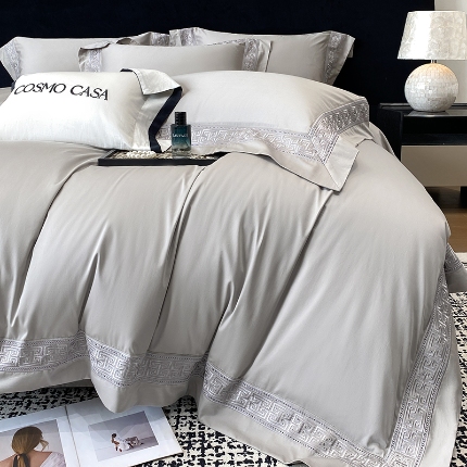 91家纺网 家纺一手货源 找家纺 （总）星蕴家纺 2025新款双股长绒棉全棉纯棉刺绣四件套-柏林系列