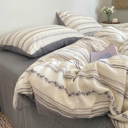 （总）艾咪-Amy ntmy 2025新款全棉色织小提花四件套-茵律