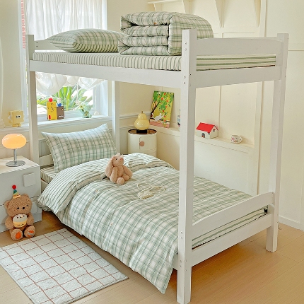 91家纺网 家纺一手货源 找家纺 （总）三兄弟 2025新款全棉印花学生三件套床单床笠四件套被套