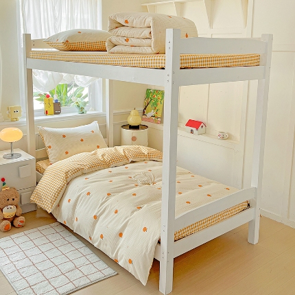 91家纺网 家纺一手货源 找家纺 （总）三兄弟 2025新款全棉印花学生三件套床单床笠四件套被套