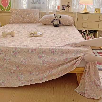 初念 2025春夏新款云感纱印花单床单 爱如星辰