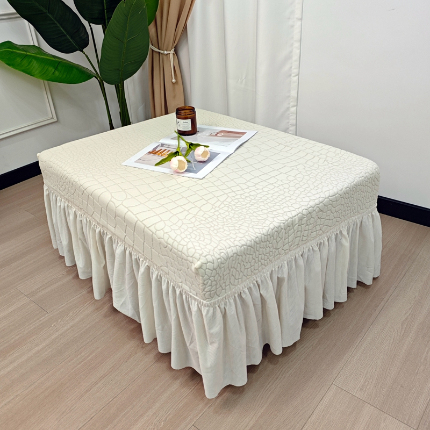 （总）丝绮鹿 2025新款雕花绒水立方-裙边脚踏套