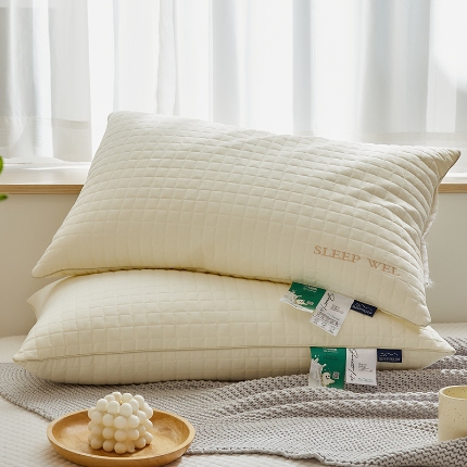 （总）2025新款 亲肤酒店羽丝绒枕芯高弹护颈枕头 牛奶纤维润肤松软羽丝枕头