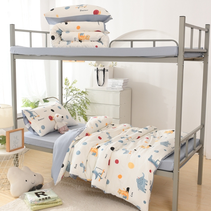 91家纺网 家纺一手货源 找家纺 （总）2025新款卡通水洗棉四件套小清新可爱风床单被套宿舍床品三件套