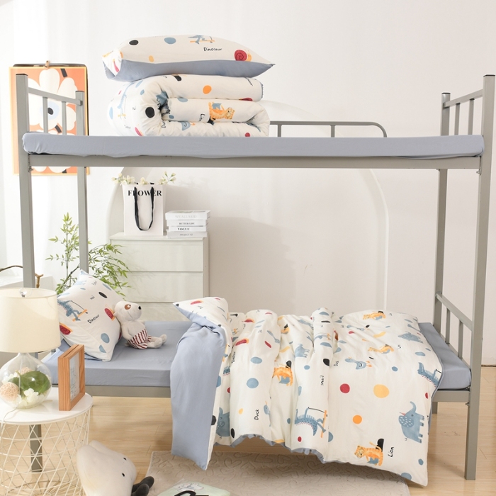 91家纺网 家纺一手货源 找家纺 （总）2025新款卡通水洗棉四件套小清新可爱风床单被套宿舍床品三件套