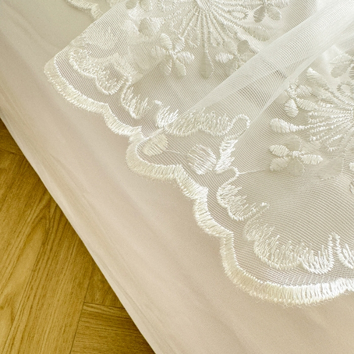 91家纺网 家纺一手货源 找家纺 漫布云2025新款凉豆豆纯色系床裙款床单款床盖床单凉席三件套蕾丝床盖款凉席三件套 冰豆豆--薄荷绿 