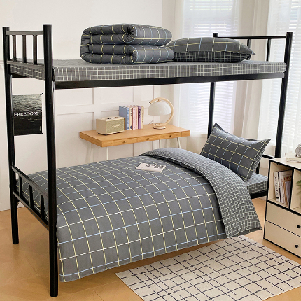 91家纺网 家纺一手货源 找家纺 （总）锦润 2025新款印花12868全棉学生宿舍三件套纯棉六件套