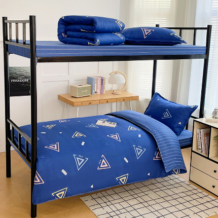 91家纺网 家纺一手货源 找家纺 （总）锦润 2025新款印花12868全棉学生宿舍三件套纯棉六件套