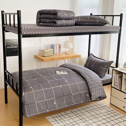 91家纺网 家纺一手货源 找家纺 （总）锦润 2025新款印花12868全棉学生宿舍三件套纯棉六件套