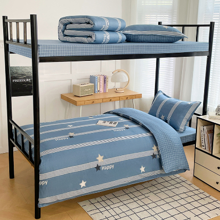 91家纺网 家纺一手货源 找家纺 （总）锦润 2025新款印花12868全棉学生宿舍三件套纯棉六件套