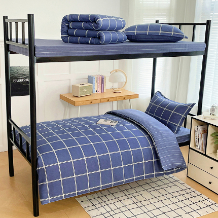 91家纺网 家纺一手货源 找家纺 （总）锦润 2025新款印花12868全棉学生宿舍三件套纯棉六件套