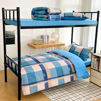 91家纺网 家纺一手货源 找家纺 （总）锦润 2025新款印花12868全棉学生宿舍三件套纯棉六件套