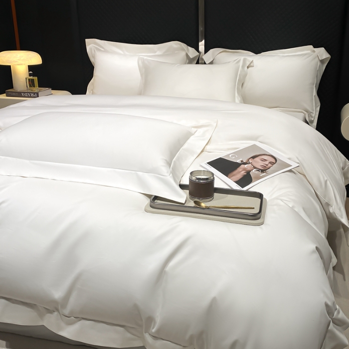 91家纺网 家纺一手货源 找家纺 （总）星蕴家纺 2025新款纯色澳棉长绒棉摩卡系列四件套