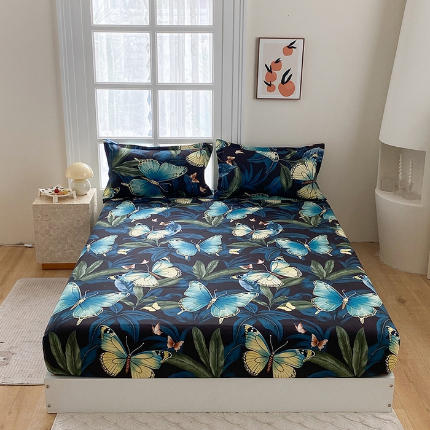 91家纺网 家纺一手货源 找家纺 （总）钰锦珀家纺 2025新款亲肤棉跨境外贸床笠