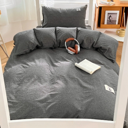 91家纺网 家纺一手货源 找家纺 （总）2025新款A类色织水洗棉四件套日系复古风学生三件套床单床笠款四季通用