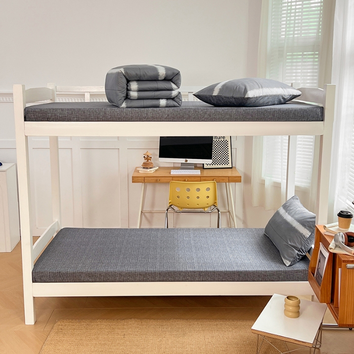 91家纺网 家纺一手货源 找家纺 （总）2025新款13070全棉四件套加厚斜纹小清新床单被套学生宿舍三件套床单床笠款