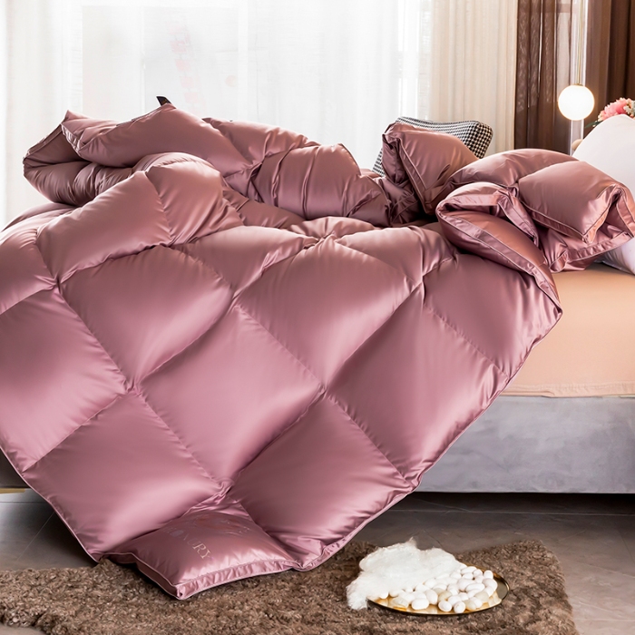 91家纺网 家纺一手货源 找家纺 95鹅绒被 真丝95鹅绒被 羽绒被