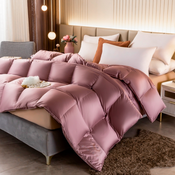 91家纺网 家纺一手货源 找家纺 95鹅绒被 真丝95鹅绒被 羽绒被