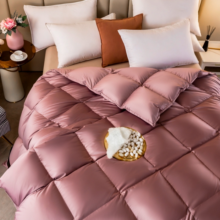 91家纺网 家纺一手货源 找家纺 95鹅绒被 真丝95鹅绒被 羽绒被