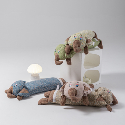 91家纺网 家纺一手货源 找家纺 （总）2025新款卡通小象—荞麦枕,粉色,黄色,咖色,蓝色,绿色