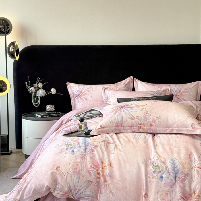 91家纺网 家纺一手货源 找家纺 （总）2024新款全棉加厚长绒棉数码印花四件套