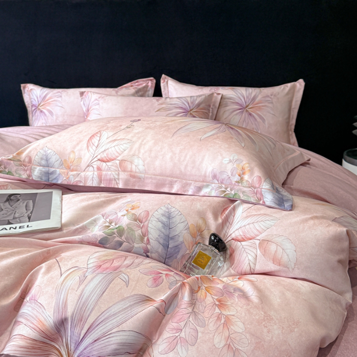 91家纺网 家纺一手货源 找家纺 （总）2024新款全棉加厚长绒棉数码印花四件套