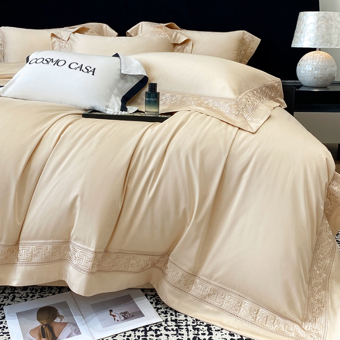 91家纺网 家纺一手货源 找家纺 （总）星蕴家纺 2025新款双股长绒棉全棉纯棉刺绣四件套-柏林系列