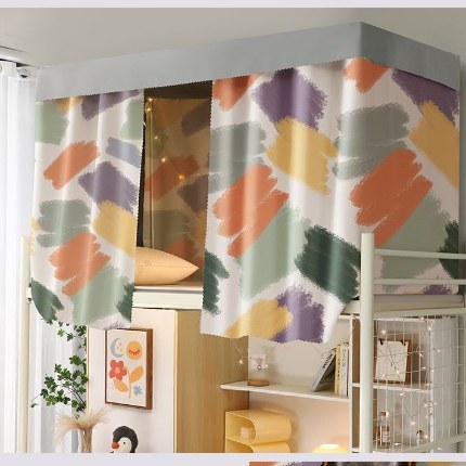 91家纺网 家纺一手货源 找家纺 （总）强遮光学生覆膜床帘宿舍遮挡帘