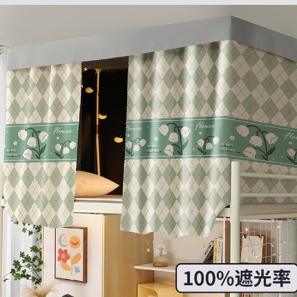 91家纺网 家纺一手货源 找家纺 （总）强遮光学生覆膜床帘宿舍遮挡帘