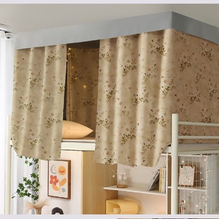 91家纺网 家纺一手货源 找家纺 （总）强遮光学生覆膜床帘宿舍遮挡帘