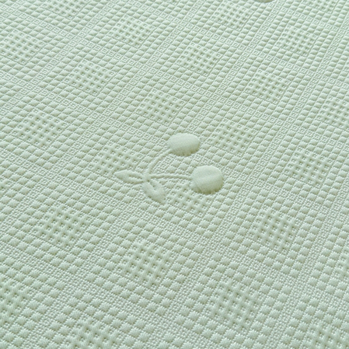 91家纺网 家纺一手货源 找家纺 苏米娜 2025新款百分百中分子凉感席大版冰感床裙款凉席三件套  樱桃-薄荷绿 