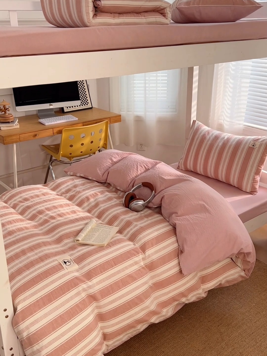 91家纺网 家纺一手货源 找家纺 （总）2025新款色织水洗棉全棉学生三件套组合套装大学生宿舍六件套床品套件