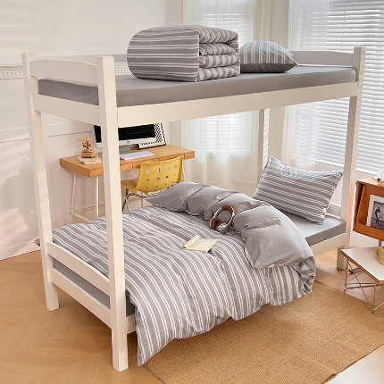 91家纺网 家纺一手货源 找家纺 （总）2025新款学生季13070全棉学生三件套六件套宿舍上下铺被芯被褥枕套组合套装