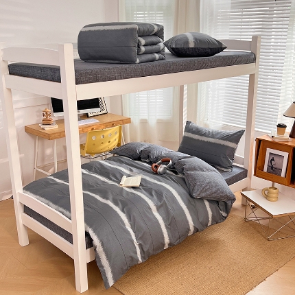 91家纺网 家纺一手货源 找家纺 （总）2025新款学生季13070全棉学生三件套六件套宿舍上下铺被芯被褥枕套组合套装