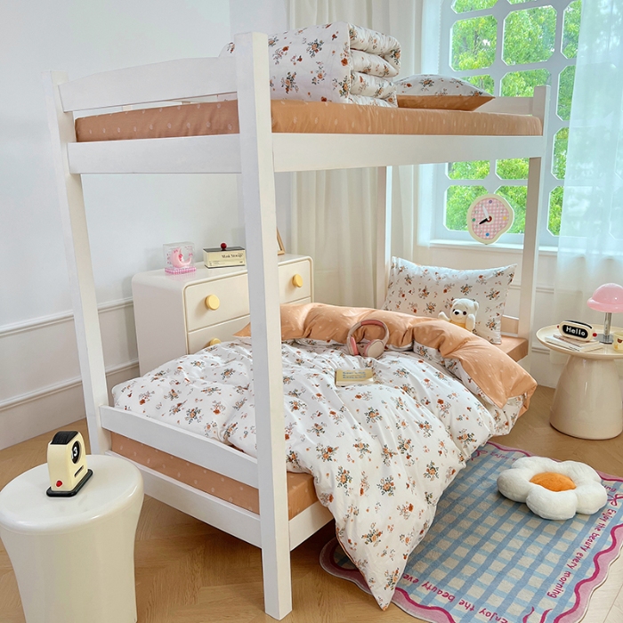 91家纺网 家纺一手货源 找家纺 （总）2025新款学生季13070全棉学生三件套六件套宿舍上下铺被芯被褥枕套组合套装