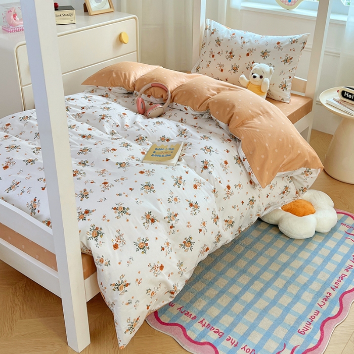 91家纺网 家纺一手货源 找家纺 （总）2025新款学生季13070全棉学生三件套六件套宿舍上下铺被芯被褥枕套组合套装