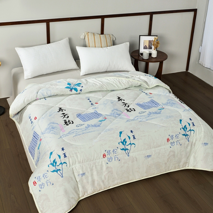 91家纺网 家纺一手货源 找家纺 （总）三国华佗东方韵百草被可实验功能性被子私域直播爆款