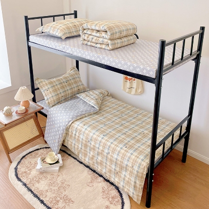 91家纺网 家纺一手货源 找家纺 （总）2025款 焱博13070全棉三件套纯棉学生宿舍三件套