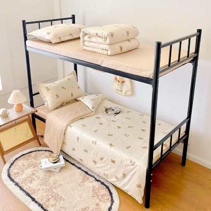 91家纺网 家纺一手货源 找家纺 （总）2025款 焱博13070全棉三件套纯棉学生宿舍三件套