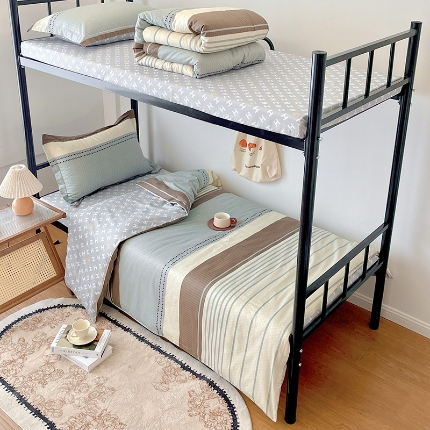 91家纺网 家纺一手货源 找家纺 （总）2025款 焱博13070全棉三件套纯棉学生宿舍三件套