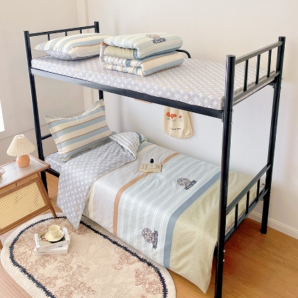 91家纺网 家纺一手货源 找家纺 （总）2025款 焱博13070全棉三件套纯棉学生宿舍三件套